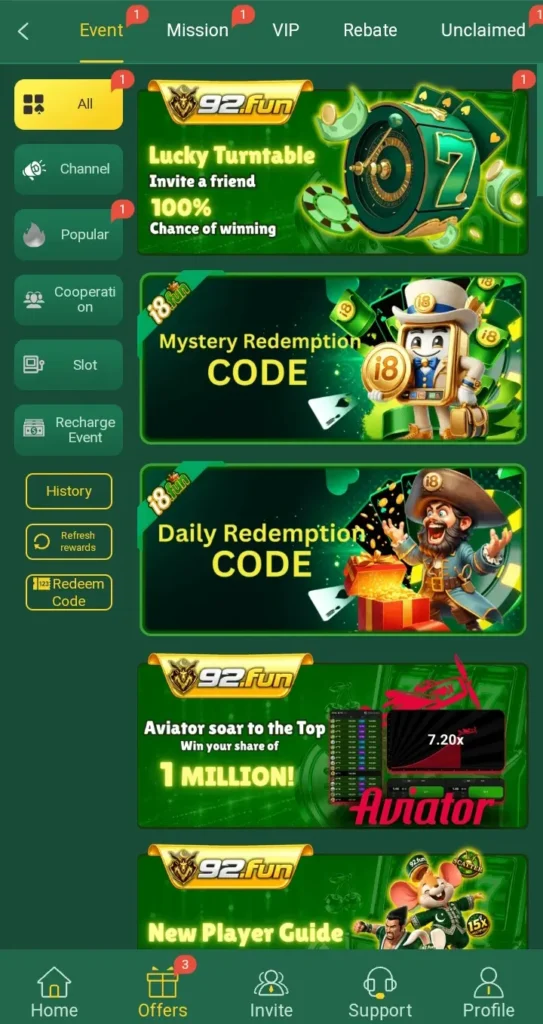 92fun Bonuses